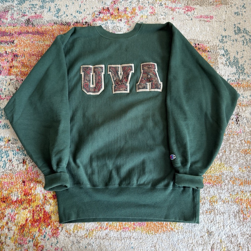 Vintage 90s Champion Reverse Weave Sweatshirt Large University of Virginia UVA
